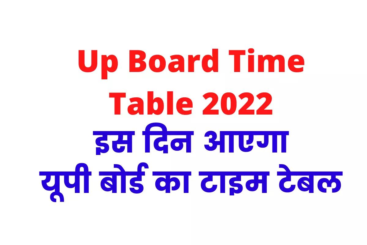Up Board Time Table 2022